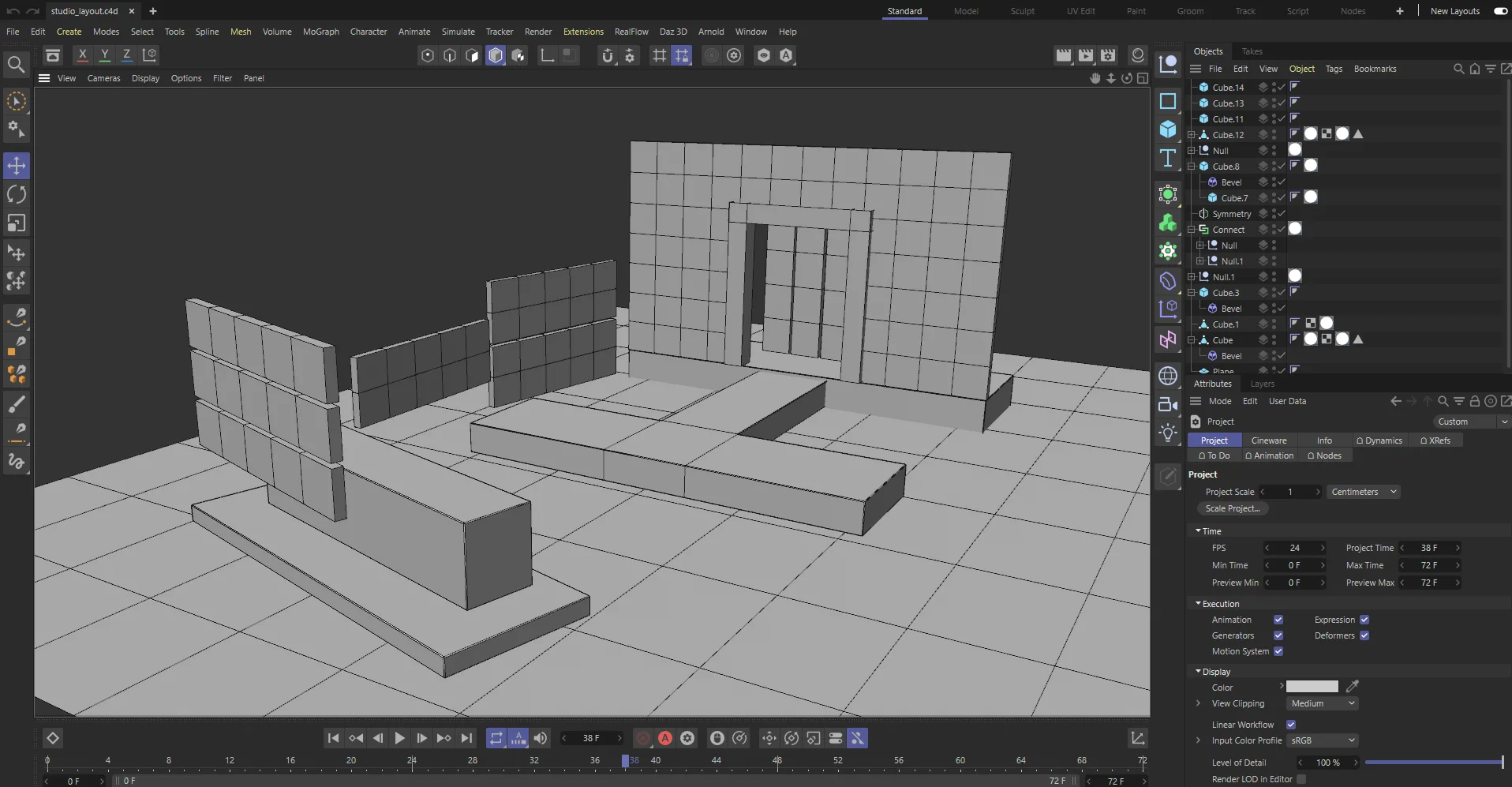 el pich TV show stage 3d design